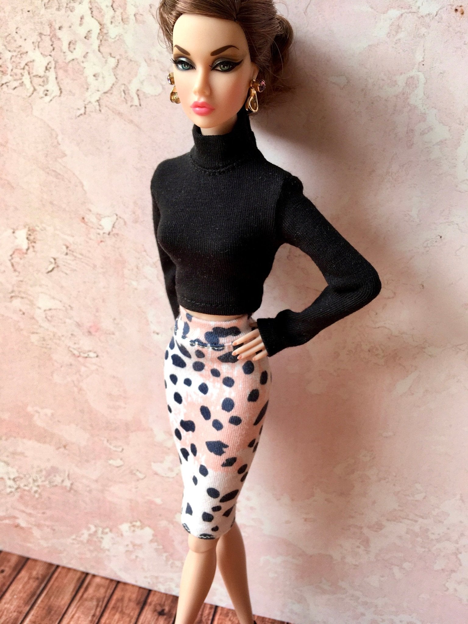 Savana Leopard Print Tube Skirt for Poppy Parker Doll - Bouutique.com