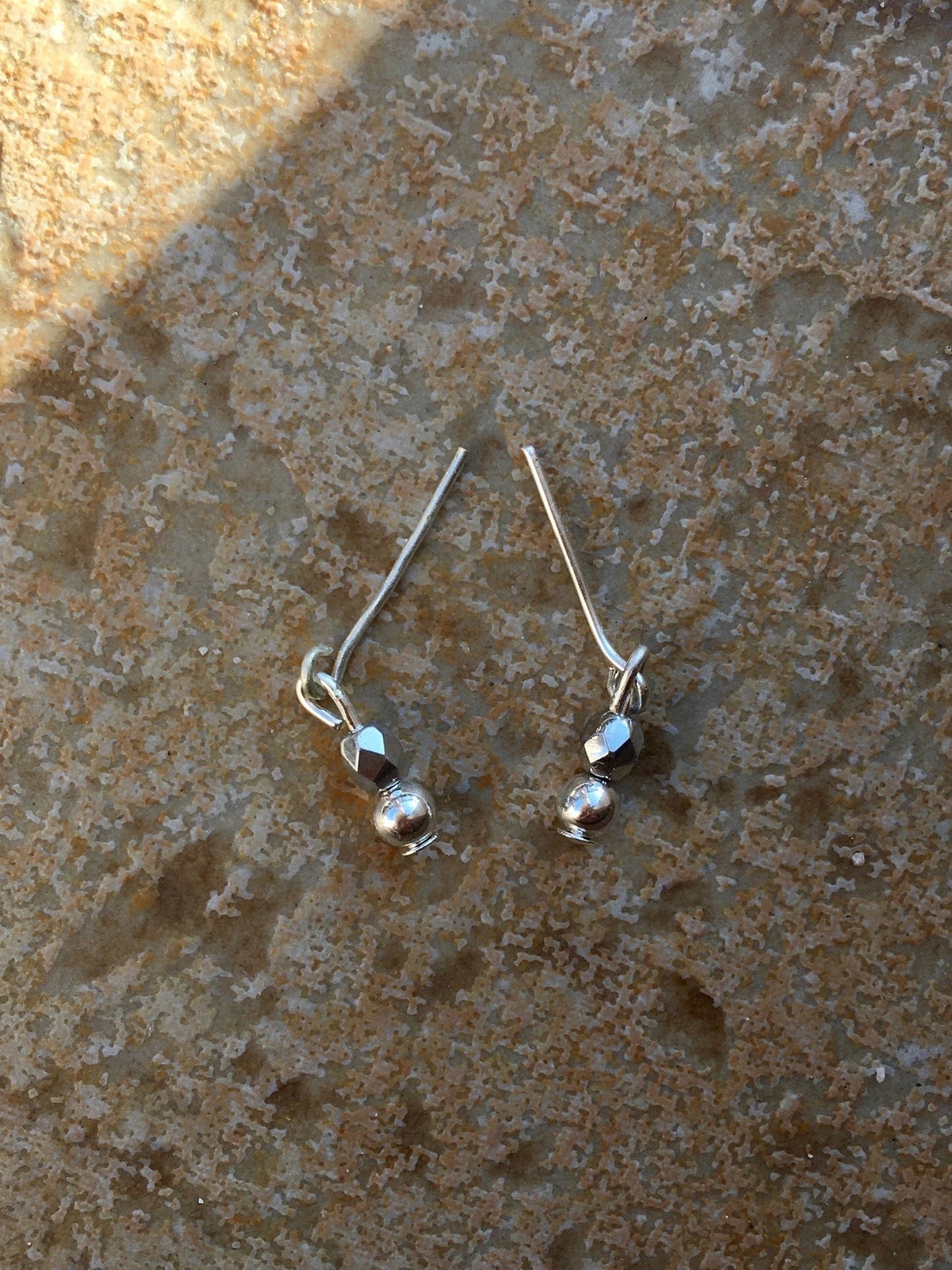 Drops Silver Beads Earrings for Dolls 1/6-scale, 12" - Bouutique.com