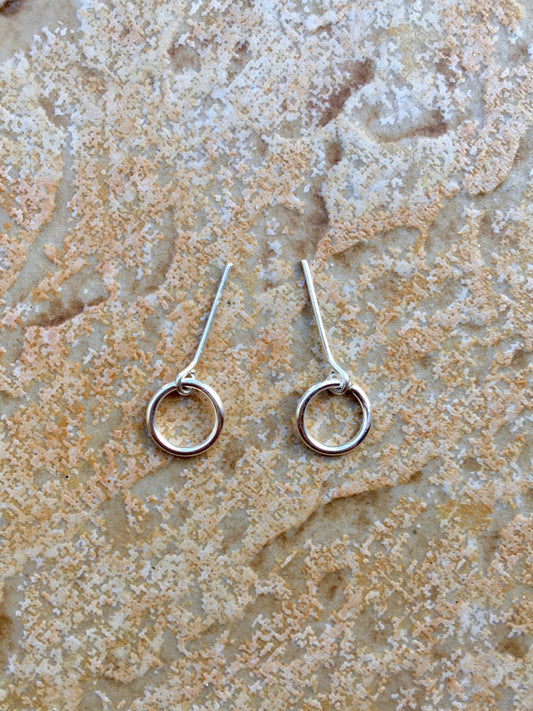 Hoop Silver Ring Earrings for Dolls 1/6-scale, 12" - Bouutique.com