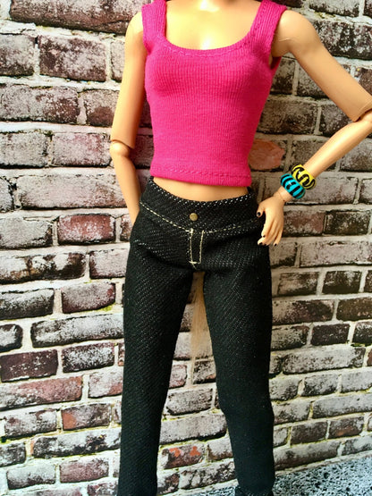 Raven Stretch Jeans for Doll 1/6-scale, 11.5 Inch - Bouutique.com