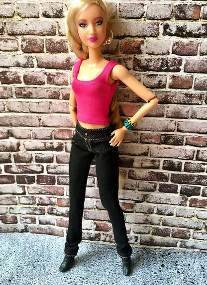 Raven Stretch Jeans for Doll 1/6-scale, 11.5 Inch - Bouutique.com