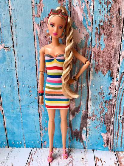 Summer Mini Dress for Doll 1/6-scale, 11.5 Inch - Bouutique.com