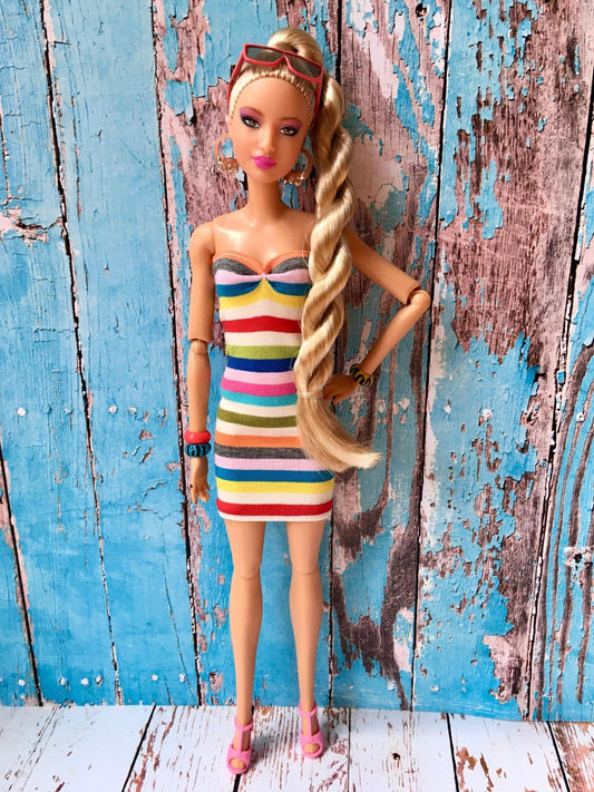 Summer Mini Dress for Doll 1/6-scale, 11.5 Inch - Bouutique.com