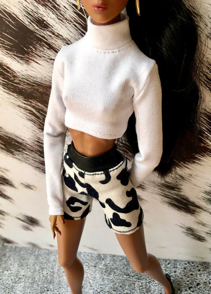 Snug Thin Long Sleeve Turtleneck Crop Top for NuFace Integrity Toys Doll 12.5" - Bouutique.com