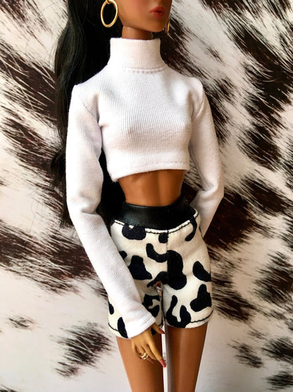 Snug Thin Long Sleeve Turtleneck Crop Top for NuFace Integrity Toys Doll 12.5" - Bouutique.com