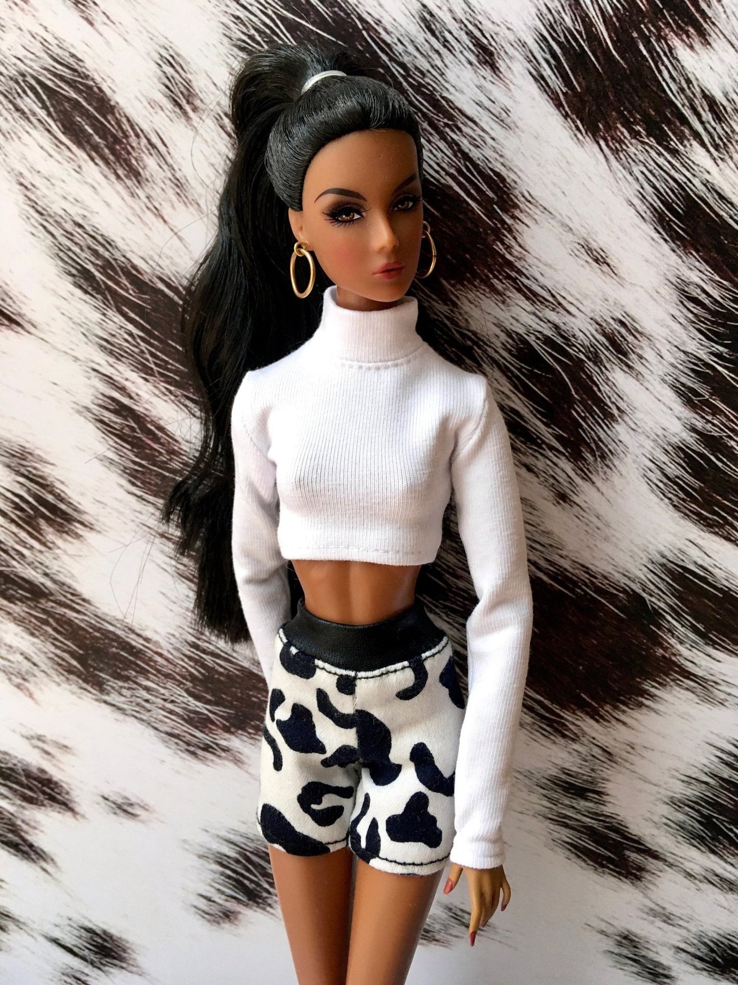 Snug Thin Long Sleeve Turtleneck Crop Top for NuFace Integrity Toys Doll 12.5" - Bouutique.com