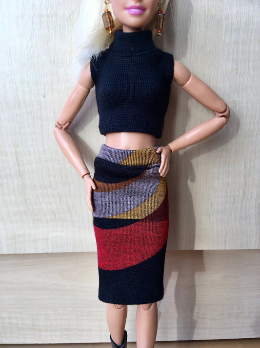 Fall Tube Midi Skirt for Doll 1/6-scale, 11.5 Inch - Bouutique.com