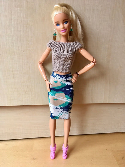 Stain Tube Midi Skirt for Doll 1/6-scale, 11.5 Inch - Bouutique.com